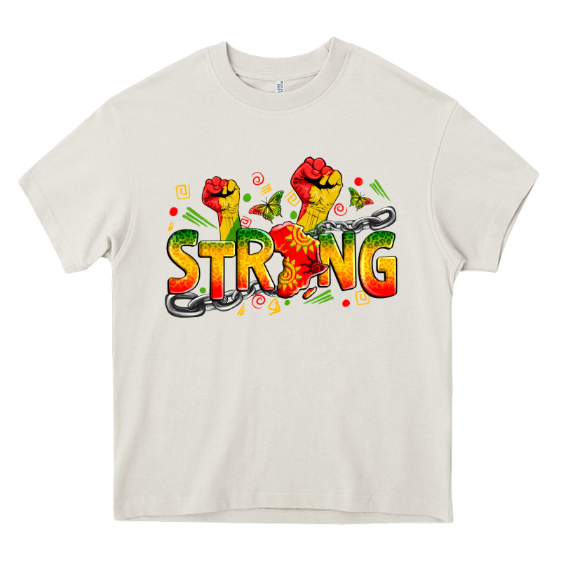 Strong Juneteenth Heavy Core Tee by Zillion Design Studio | Teevron