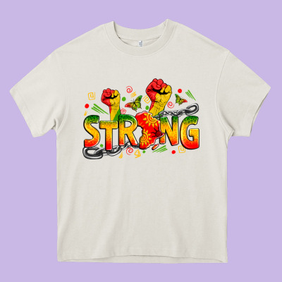 Strong Juneteenth Heavy Core Tee Designed By Zillion Design Studio