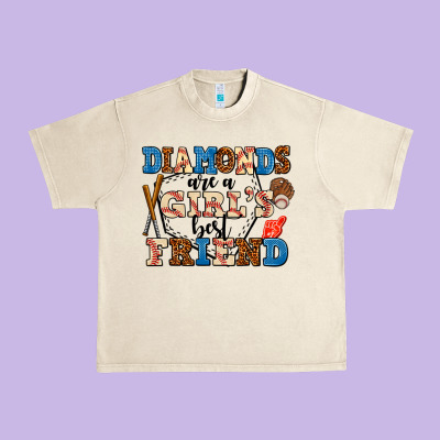 Diamonds Are A Girl's Best Friend Urban Heavy Tee Designed By Adodesignshop