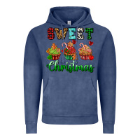 Vintage Denim sweet Christmas with cupcake Vintage Hoodie - AdoDesignShop