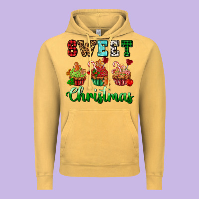 Sweet Christmas With Cupcake Vintage Hoodie Designed By Adodesignshop