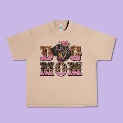 Dog Mom Dachshund Urban Heavy Tee Designed By Barkaloodesign
