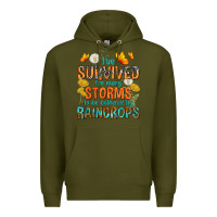 Army Green I've Survived Too Many Storms Premium Hoodie - texasbilliewilder