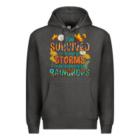 Charcoal Heather I've Survived Too Many Storms Premium Hoodie - texasbilliewilder
