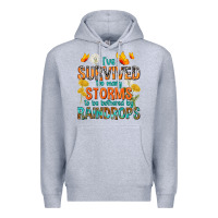 Heather Grey I've Survived Too Many Storms Premium Hoodie - texasbilliewilder