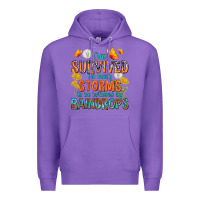 Purple I've Survived Too Many Storms Premium Hoodie - texasbilliewilder