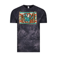 Cloud Black cactus cowhide serape Vintage Tee - AdoDesignShop