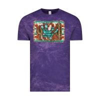 Cloud Purple cactus cowhide serape Vintage Tee - AdoDesignShop