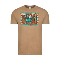 Vintage Coffee cactus cowhide serape Vintage Tee - AdoDesignShop