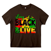 Chocolate Brown stay black and live Heavy Core Tee - Zillion Design Studio