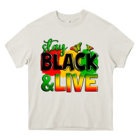 Cream stay black and live Heavy Core Tee - Zillion Design Studio