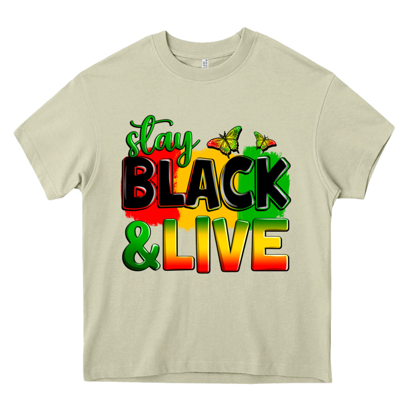 Stay Black And Live Heavy Core Tee by Zillion Design Studio | Teevron