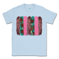 Dusty Blue valentine's leopard brushstroke Classic Tee - AdoDesignShop
