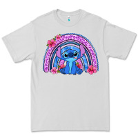 Dove Grey stitch rainbow Premium Tee - Zillion Design Studio