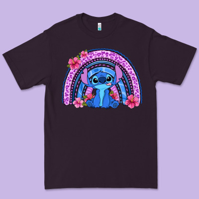 Stitch Rainbow Premium Tee Designed By Zillion Design Studio
