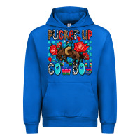Cobalt pucker up cowboy olivia Urban Hoodie - OliviaCreatesArt