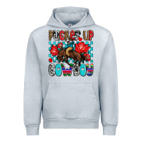 Heather Grey pucker up cowboy olivia Urban Hoodie - OliviaCreatesArt