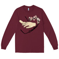 Burgundy personalized grandma Long Sleeve Tee - MaliasSmallBusiness