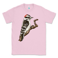 Bubblegum Pink Downy Woodpecker Classic Tee - LillyAllenDesigns
