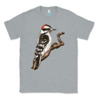 Heather Grey Downy Woodpecker Classic Tee - LillyAllenDesigns