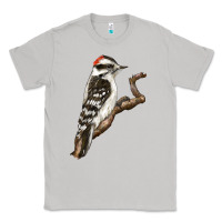 Moon Dust Downy Woodpecker Classic Tee - LillyAllenDesigns