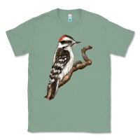 Sage Downy Woodpecker Classic Tee - LillyAllenDesigns