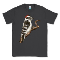 Smoke Downy Woodpecker Classic Tee - LillyAllenDesigns