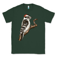 Sports Green Downy Woodpecker Classic Tee - LillyAllenDesigns