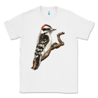 White Downy Woodpecker Classic Tee - LillyAllenDesigns