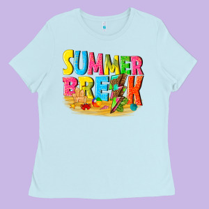 Summer Break Ladies Tee Designed By Texasbilliewilder