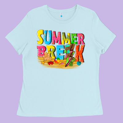 Summer Break Ladies Tee Designed By Texasbilliewilder