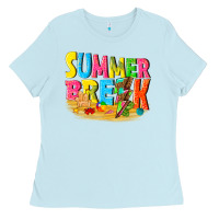 Baby Blue summer break Ladies Tee - texasbilliewilder