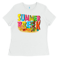 White summer break Ladies Tee - texasbilliewilder