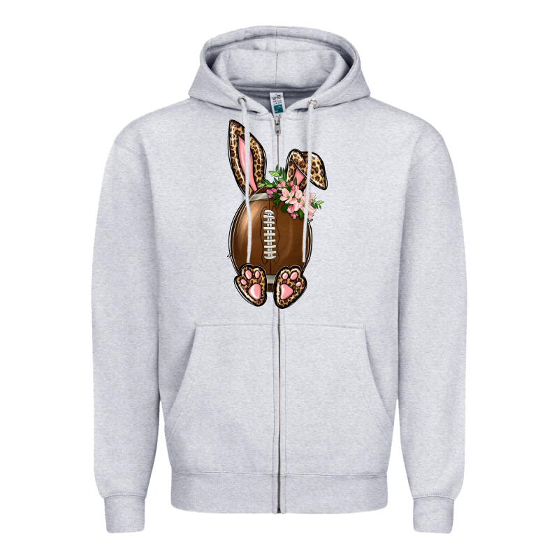 American Football Easter Bunny Zipper Hoodie by BundleAndBundleShop | Teevron