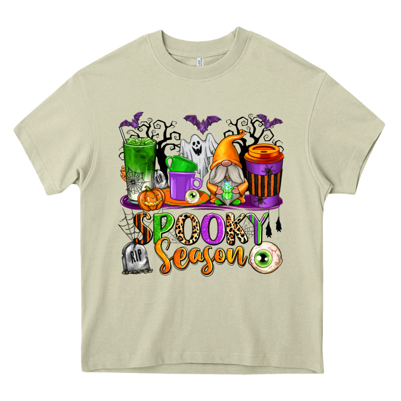 Spooky Season Coffee Cups Heavy Core Tee by texasbilliewilder | Teevron