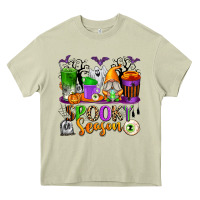 Mossy Spooky Season Coffee Cups Heavy Core Tee - texasbilliewilder