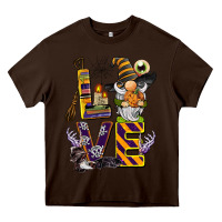 Chocolate Brown halloween love gnome Heavy Core Tee - BarkalooDesign