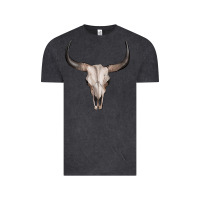 Vintage Black bullskull Vintage Tee - Artiststas