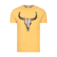 Vintage Mustard bullskull Vintage Tee - Artiststas