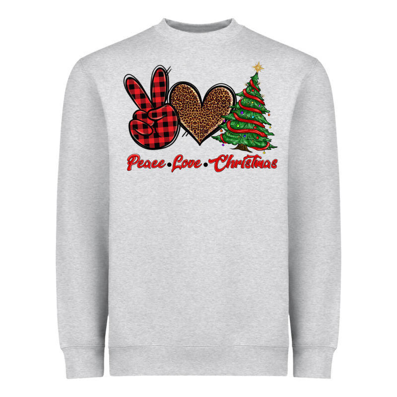 Peace Love Christmas Heavyweight Sweatshirt by BarkalooDesign | Teevron