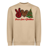 Mushroom peace love christmas Heavyweight Sweatshirt - BarkalooDesign