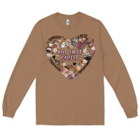 Toasted Coconut but first coffee Long Sleeve Tee - MaliasSmallBusiness