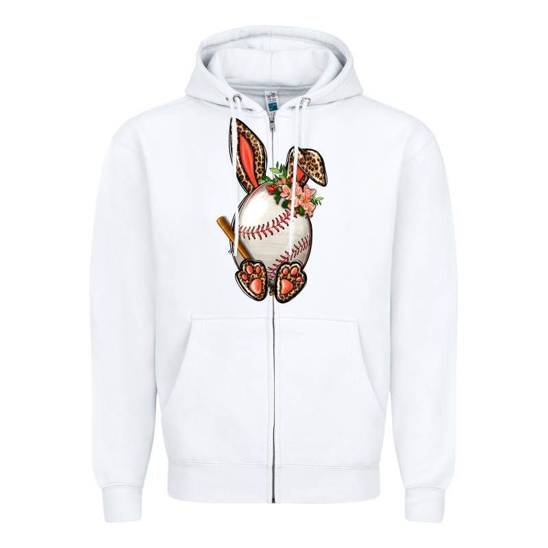 Baseball Easter Bunny Zipper Hoodie by BundleAndBundleShop | Teevron