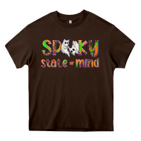 Chocolate Brown Spooky State of Mind Heavy Core Tee - texasbilliewilder