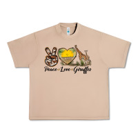 Burro Peace Love Giraffes Urban Heavy Tee - LillyAllenDesigns