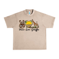 French Oak Peace Love Giraffes Urban Heavy Tee - LillyAllenDesigns