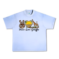 Grape Ice Peace Love Giraffes Urban Heavy Tee - LillyAllenDesigns