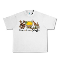 Lunar Rock Peace Love Giraffes Urban Heavy Tee - LillyAllenDesigns