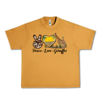 Peanut Butter Peace Love Giraffes Urban Heavy Tee - LillyAllenDesigns