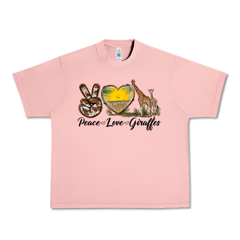 Peace Love Giraffes Urban Heavy Tee by LillyAllenDesigns | Teevron